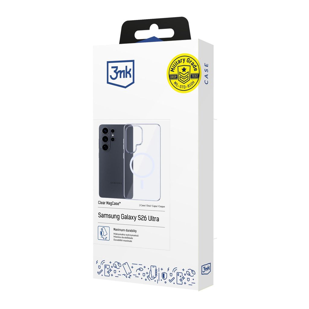 3mk Clear MagSafe Skal till Samsung Galaxy S26 Ultra - Transparent