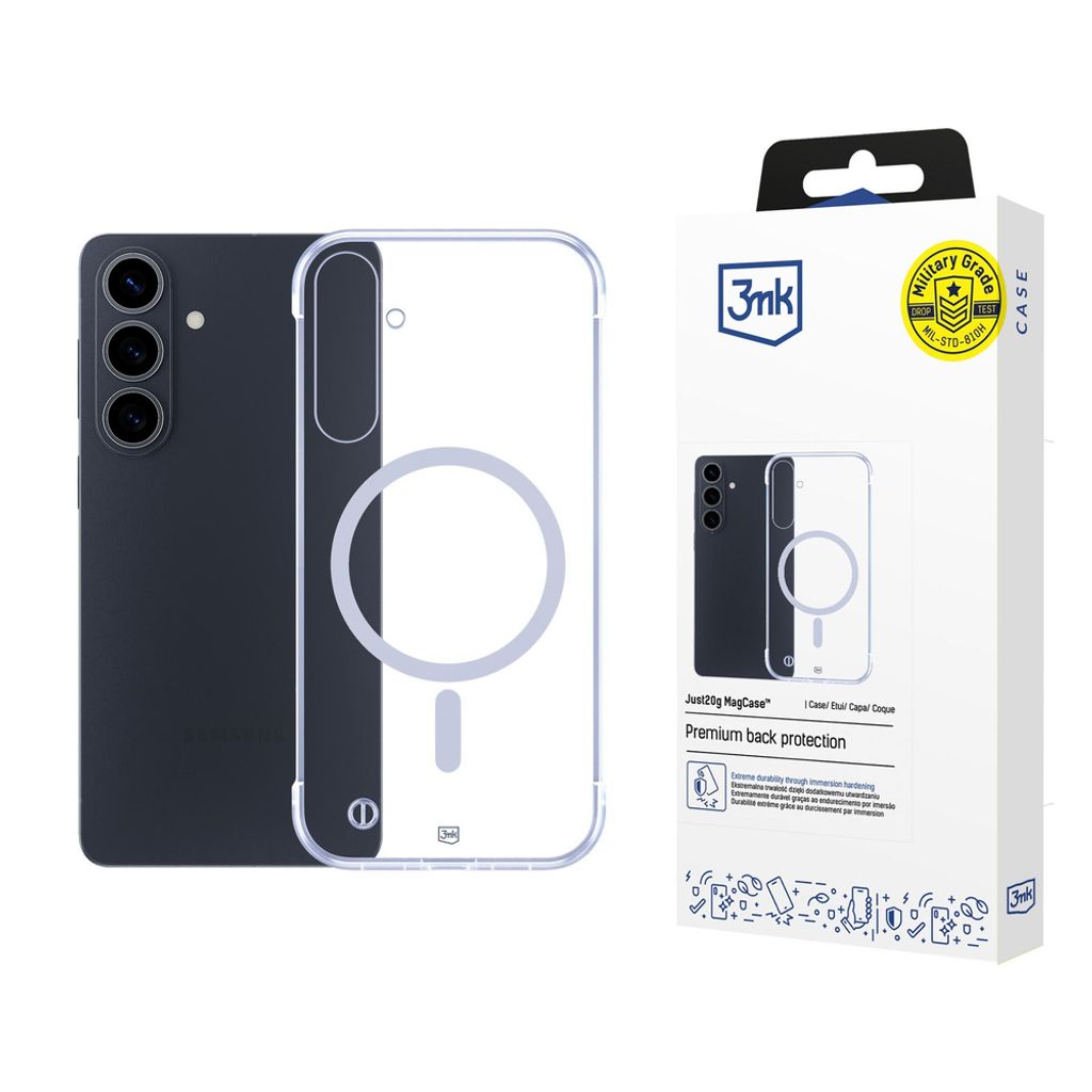 3mk Just20g MagSafe Cover til Samsung Galaxy S26 Pro - Gennemsigtig