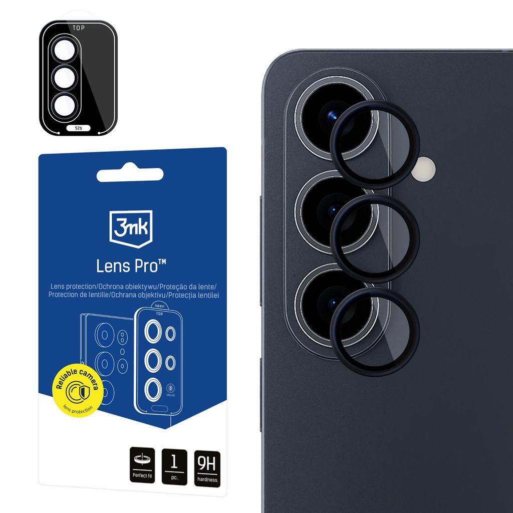 3mk Pro Black Hybrid Glass Linsebeskytter til Samsung Galaxy S26 Pro