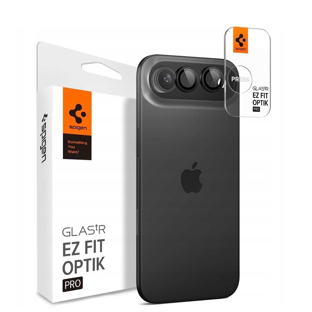 Spigen iPhone Air Linsebeskyttelse Optik Pro Glas.tR EZ FIT 2-pak - Sort