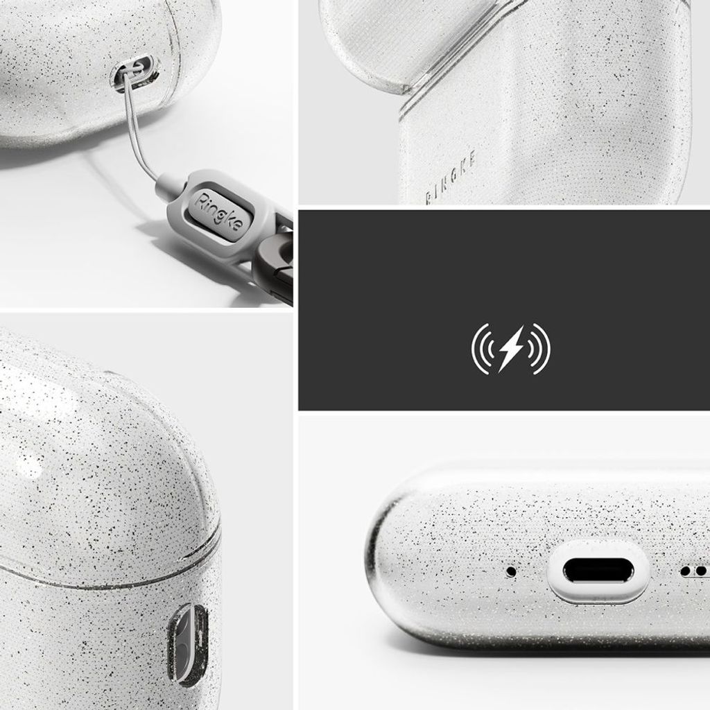Ringke Air AirPods Pro 3 kotelo - läpinäkyvä kimalle