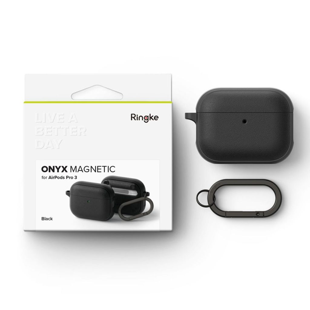 Ringke Onyx MagSafe fodral med Karbinhake för AirPods Pro 3 - Svart