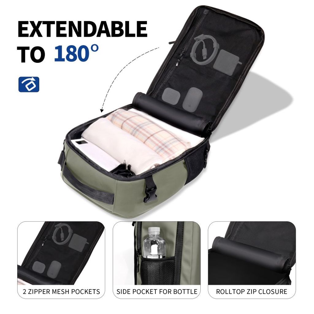 Tech-Protect Defender S50 -läppärireppu, 20L – Oliivinvihreä