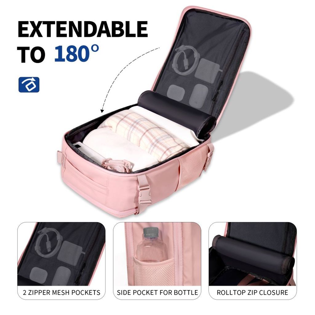 Tech-Protect Defender S50 Laptop Rygsæk, 20L – Lyserød