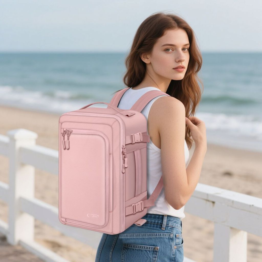Tech-Protect Defender S50 Laptop Rygsæk, 20L – Lyserød