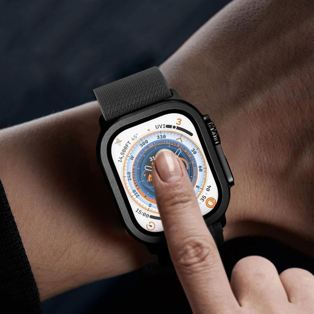 Tech-Protect Glass Ring Skjermbeskytter til Apple Watch Ultra 49mm, 2-pakning