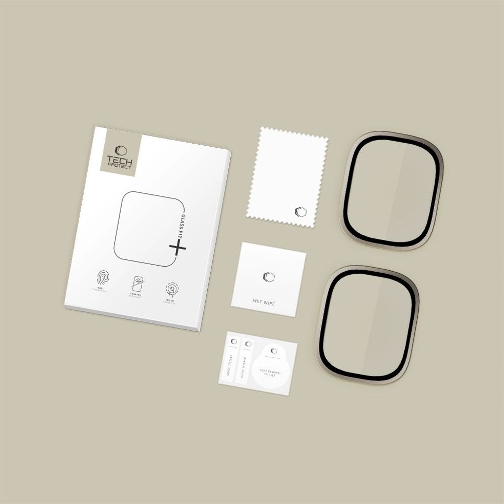 Tech-Protect Glass Ring Skjermbeskytter til Apple Watch Ultra 49mm, 2-pakning