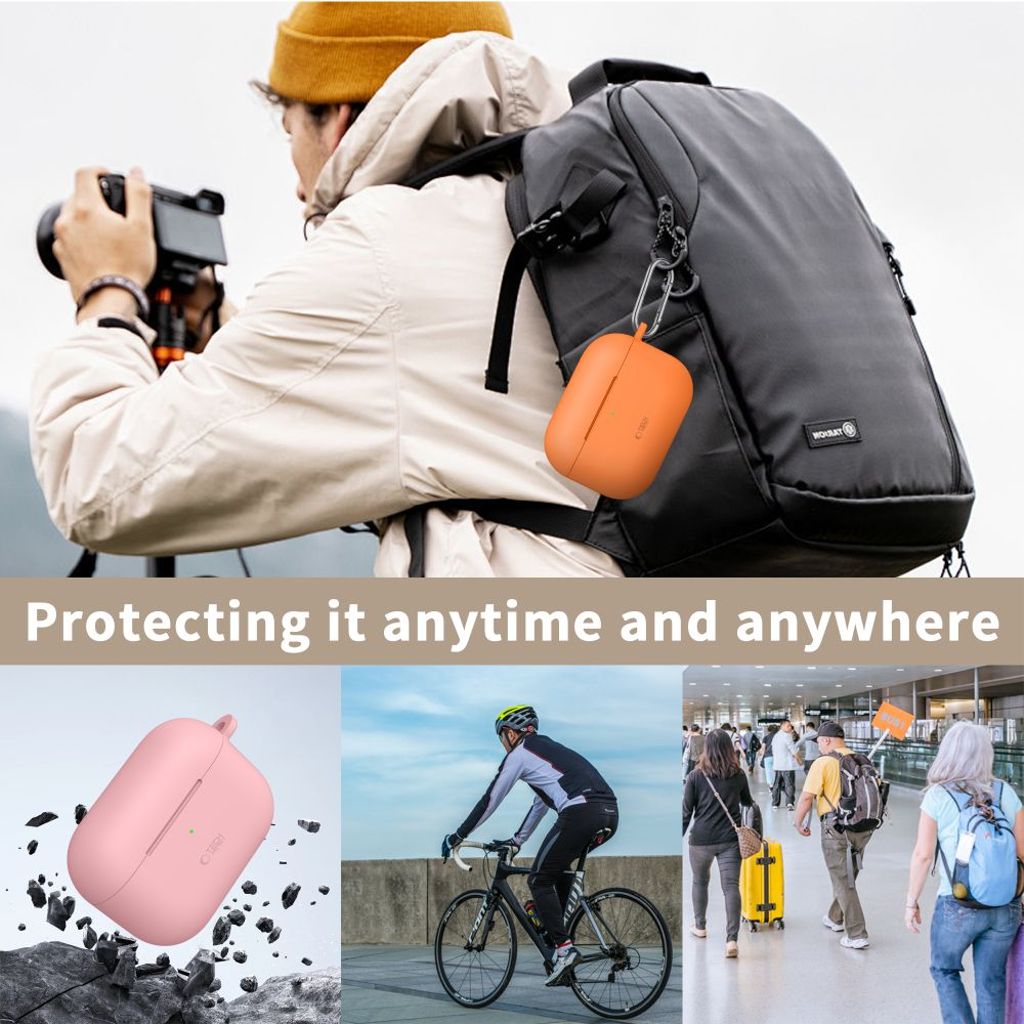 Tech-Protect Silicone Hook Kuori AirPods Pro - Tummansininen