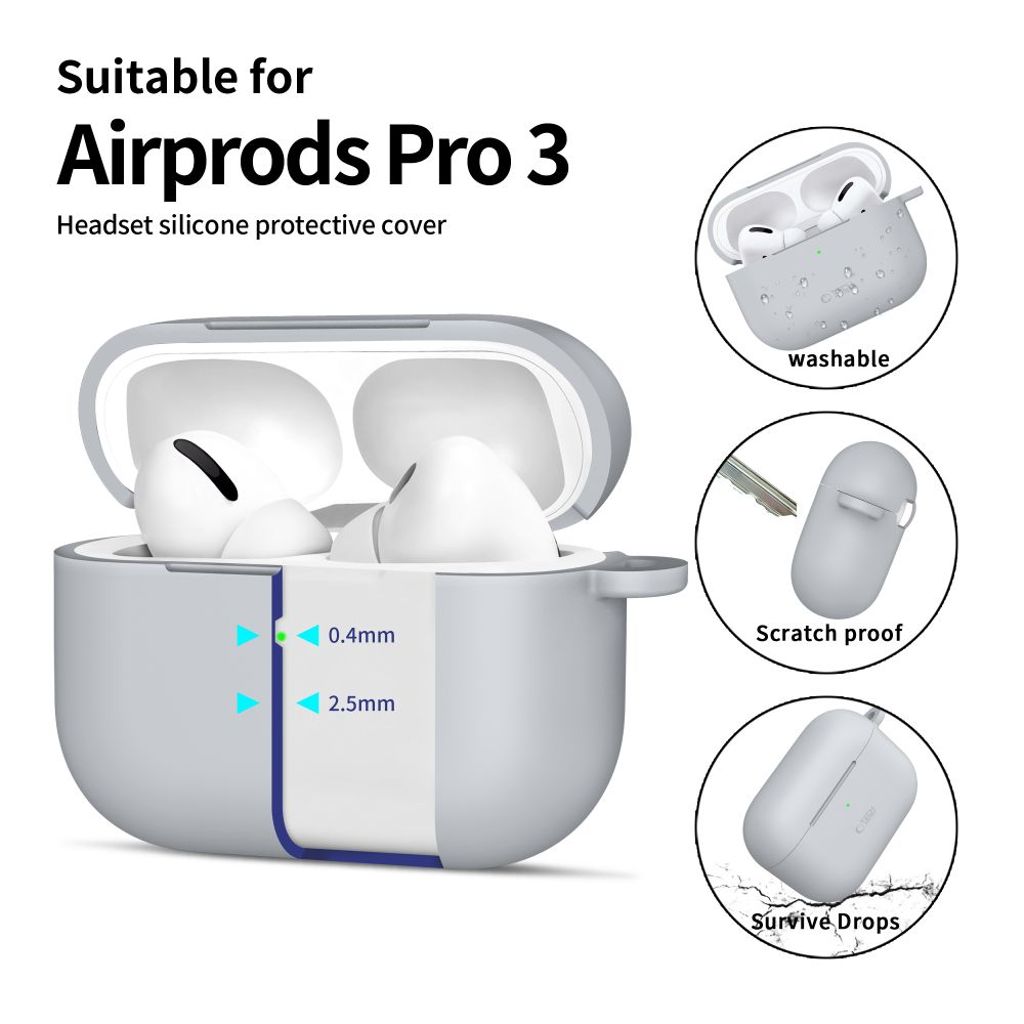 Tech-Protect Silicone Hook Kuori AirPods Pro - Harmaa