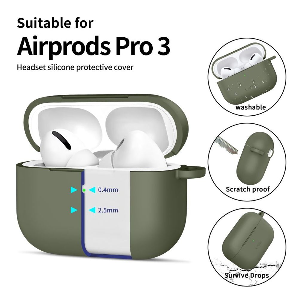 Tech-Protect Silicone Hook Kuori AirPods Pro - Oliivinvihreä