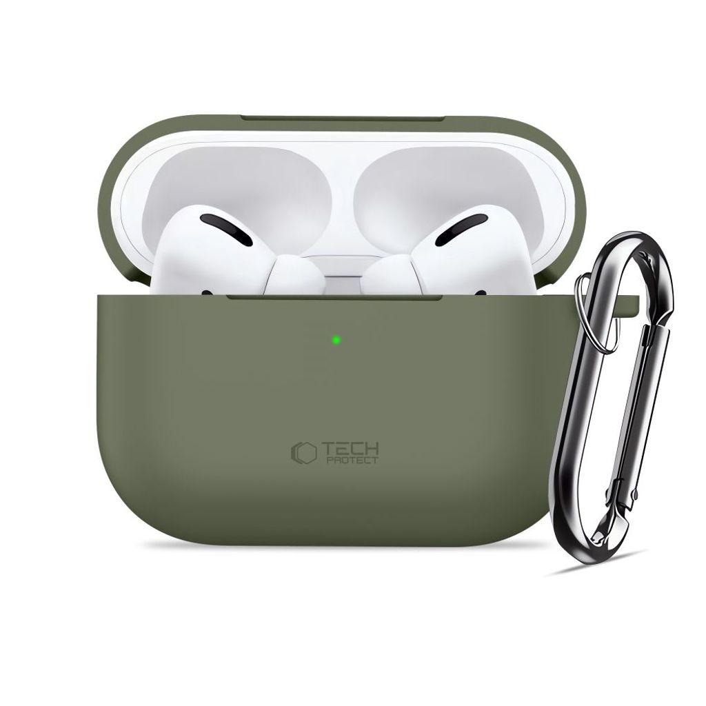 Tech-Protect Silicone Hook Kuori AirPods Pro - Oliivinvihreä