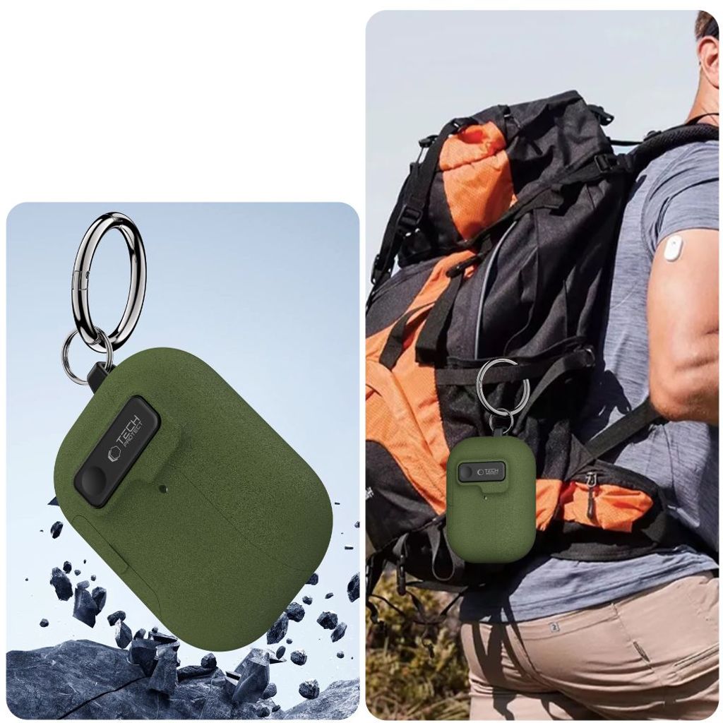 Tech-Protect Slim Hook Skal till AirPods Pro 3 - Grön