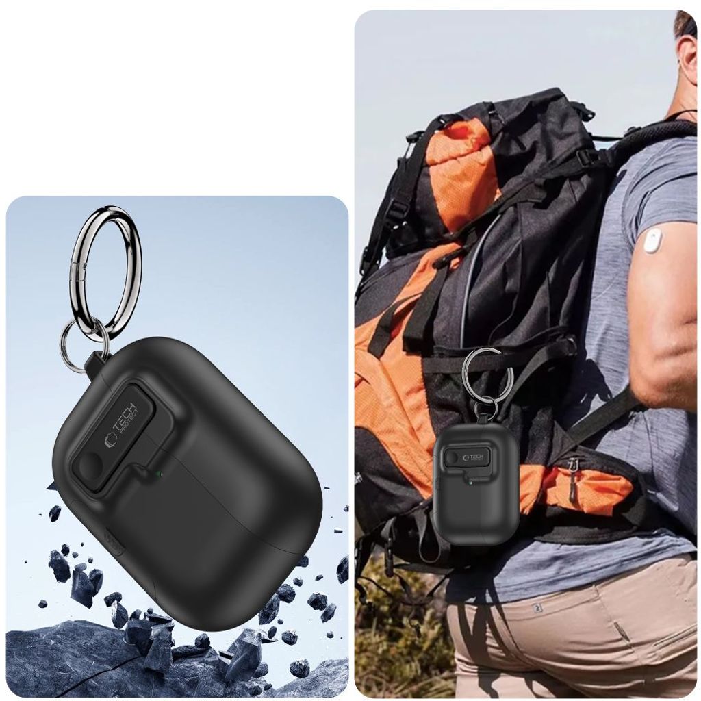 Tech-Protect Slim Hook Skal till AirPods Pro 3 - Svart