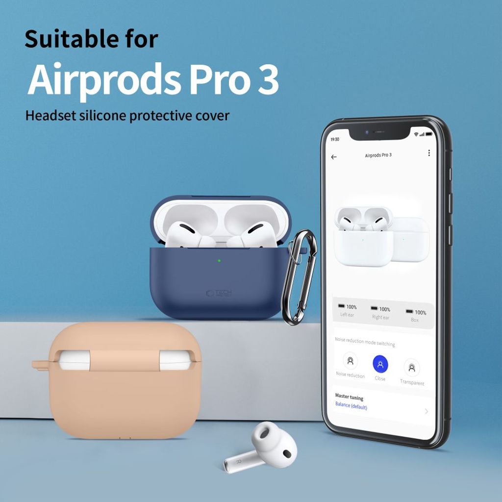 Tech-Protect Silicone Hook Kuori AirPods Pro - Oranssi