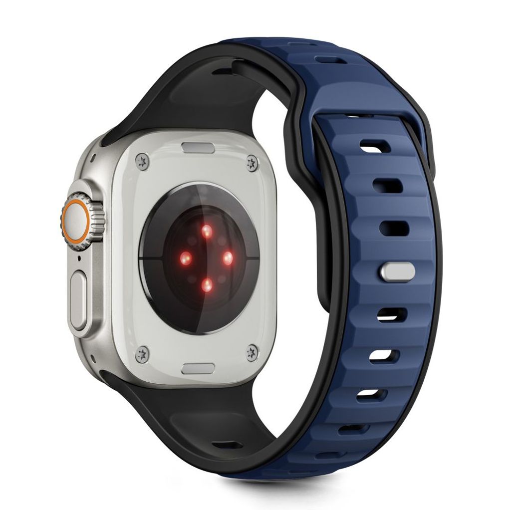 Tech-Protect IconBand Line Kellonranneke Apple Watch 44/45/46/49mm - Musta/Tummansininen