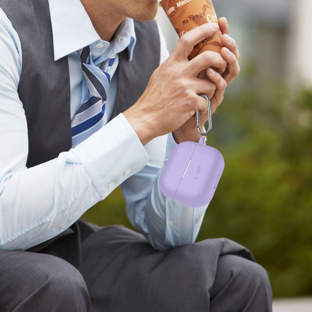 Tech-Protect Silicone Hook Deksel for Samsung Galaxy Buds 3 / 3 FE / 3 Pro - Lilla