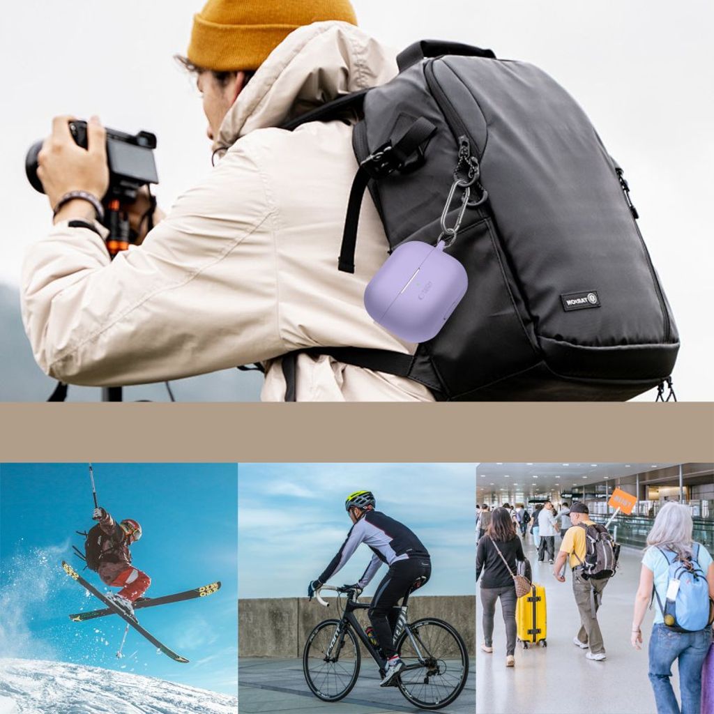 Tech-Protect Silicone Hook Deksel for Samsung Galaxy Buds 3 / 3 FE / 3 Pro - Lilla