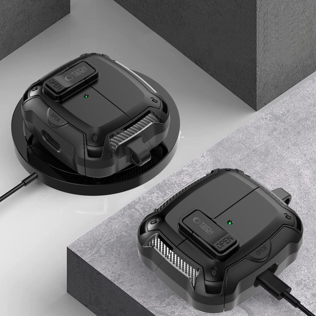 Tech-Protect Silicone Hook Deksel for Samsung Galaxy Buds 3 / 3 FE / 3 Pro - Svart