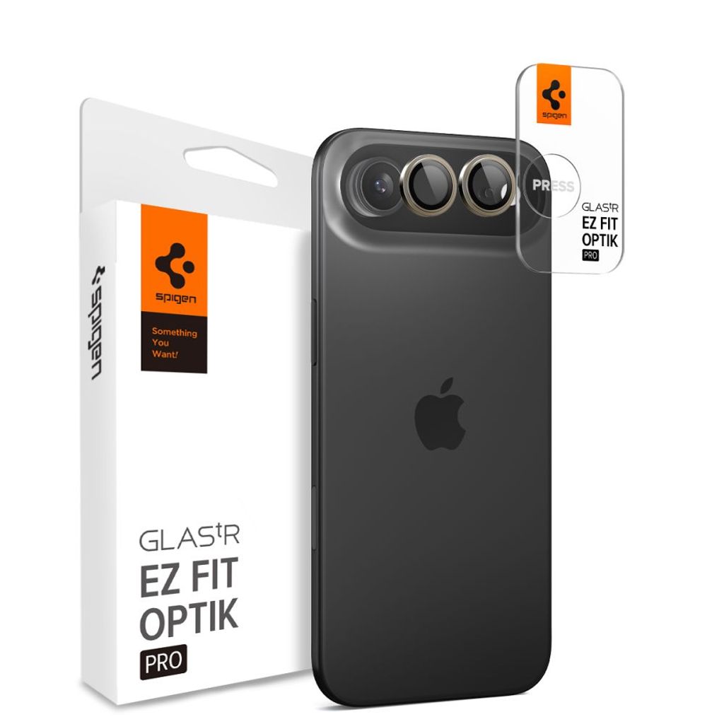 Spigen iPhone 17 Air Optik Pro GLAS.TR EZ FIT Linsebeskyttelse 2-pak - Guld