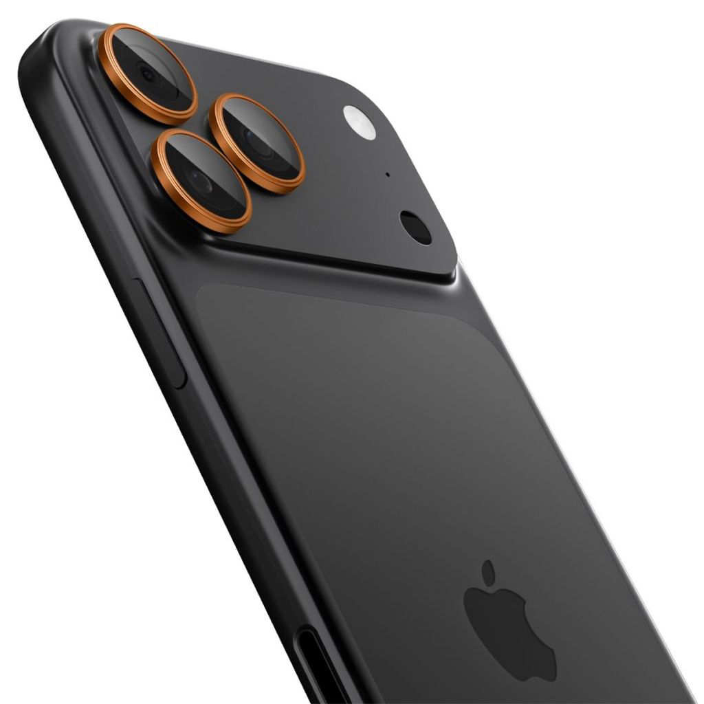Spigen Optik Pro iPhone 16 Pro/Pro Max/17 Pro/Pro Max Linsskydd - Orange