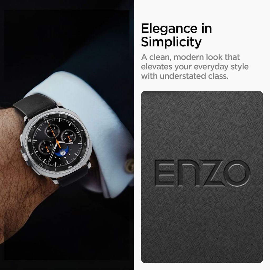 Spigen Enzo Kellonranneke Samsung Galaxy Watch 40/44/46mm - Musta