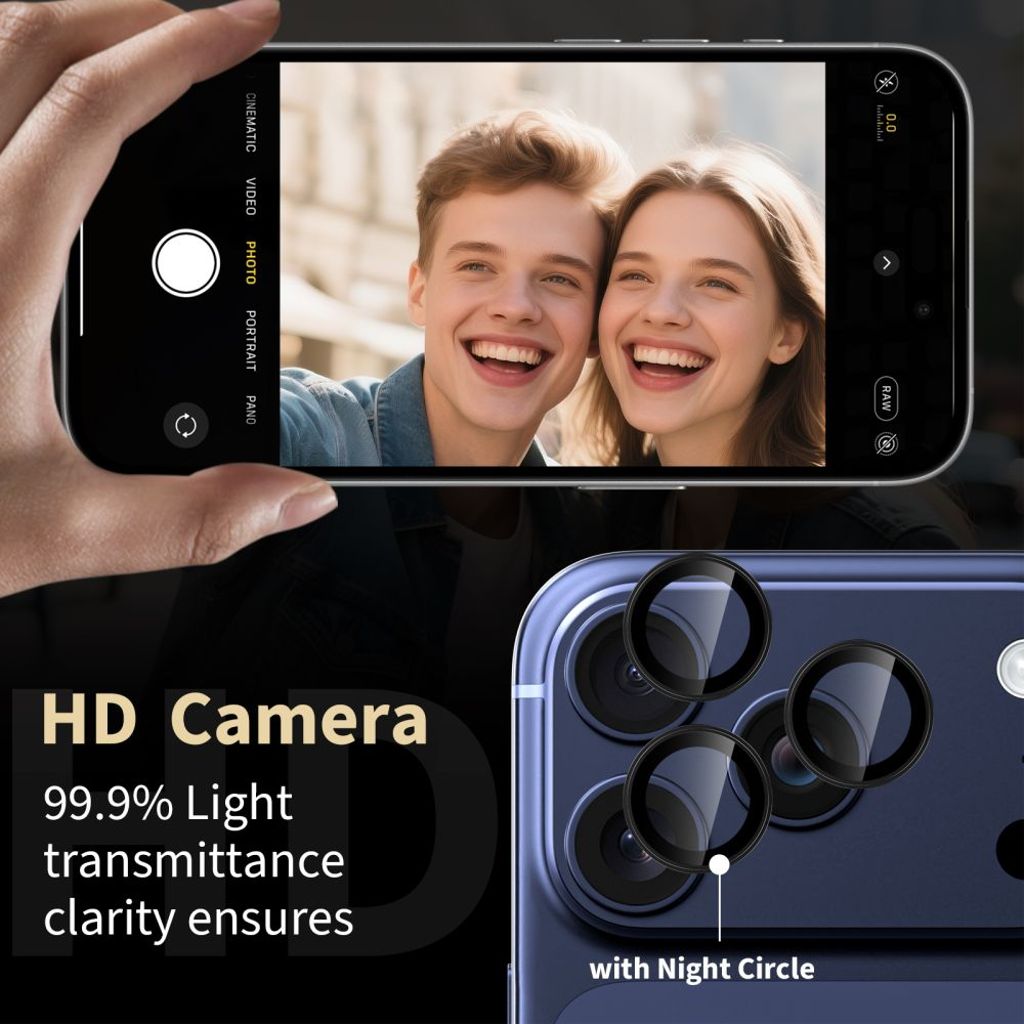 Tech-Protect Camring Fit+ iPhone 14/15/16/17 Pro/Pro Max Linsebeskyttelse - Blå