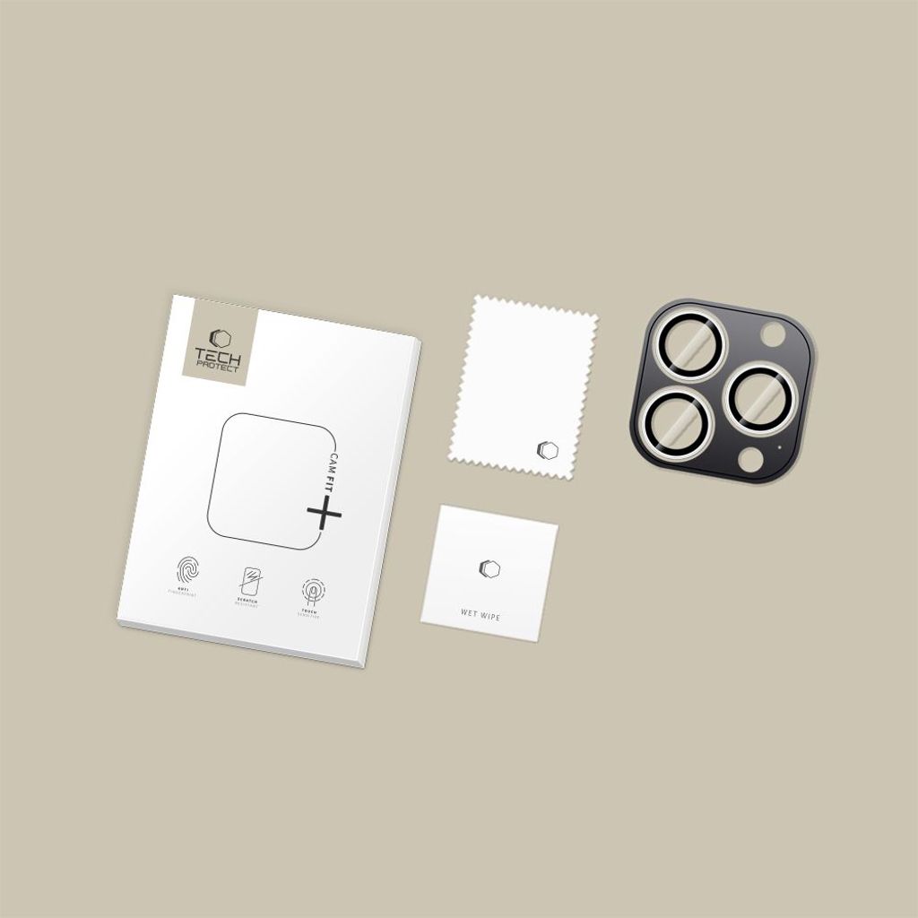 Tech-Protect Camring Fit+ iPhone 14/15/16/17 Pro/Pro Max Linsebeskyttelse - Sølv