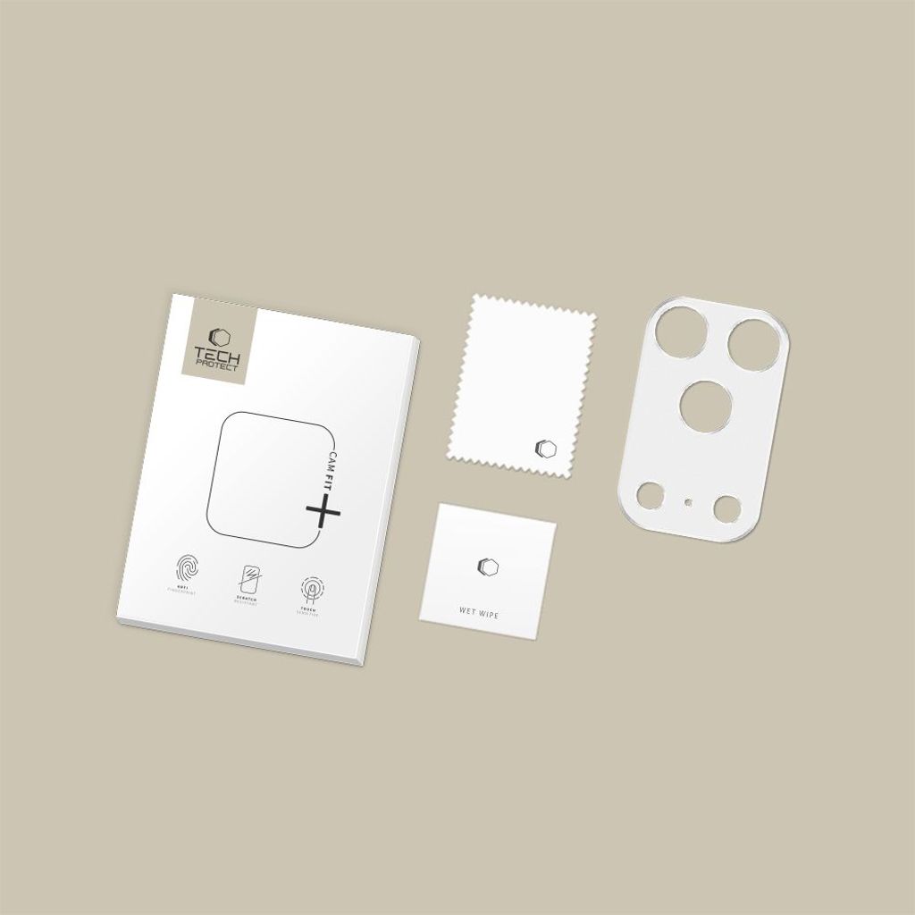 Tech-Protect iPhone 17 Pro Max Linsebeskyttelse Camalloy Fit+ - Sølv