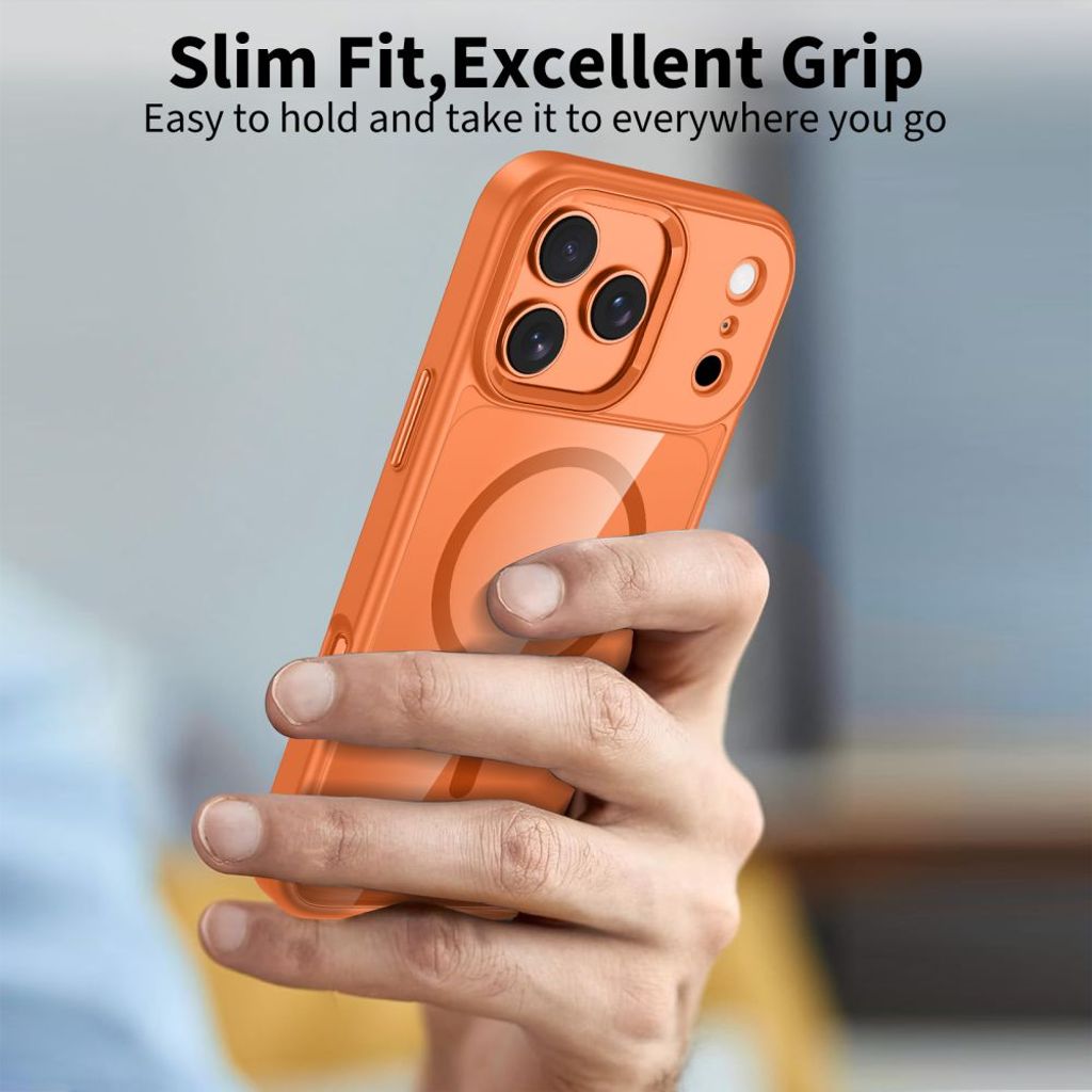 Tech-Protect MagMat MagSafe Cover til iPhone 17 Pro - Transparent Orange