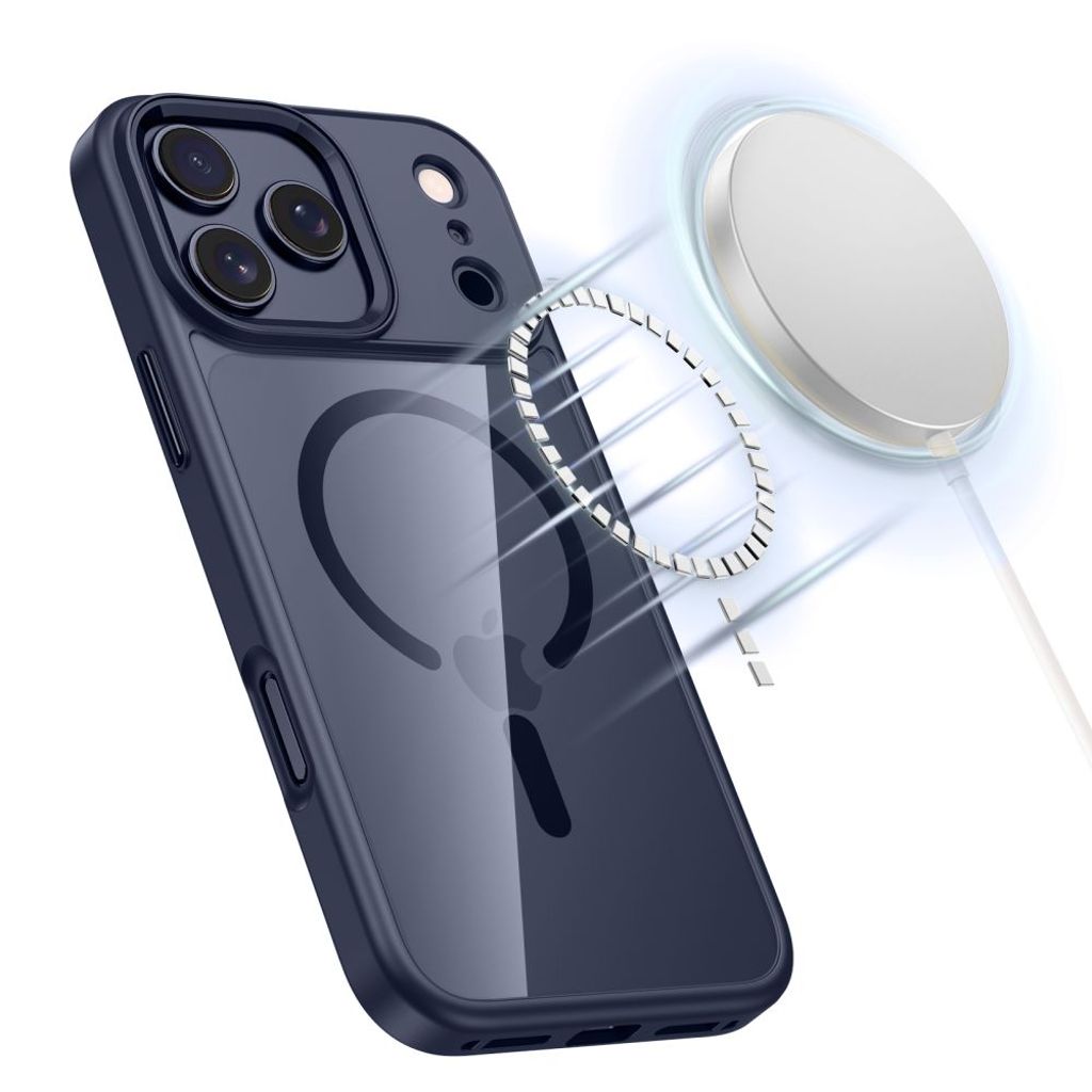Tech-Protect MagMat MagSafe Cover til iPhone 17 Pro - Transparent Marineblå