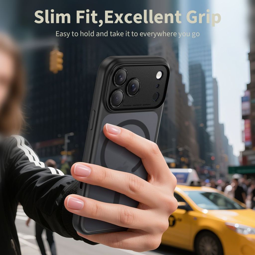 Tech-Protect MagPeak Magsafe CC Cover til iPhone 17 Pro - Mat Sort