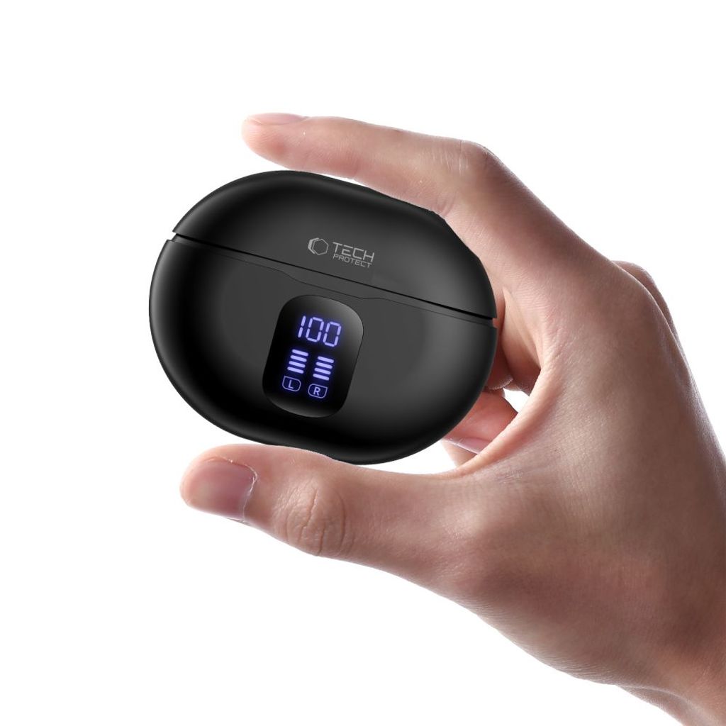 Tech-Protect UltraBoost TWS Pro G2 trådløse in-ear hodetelefoner – svart