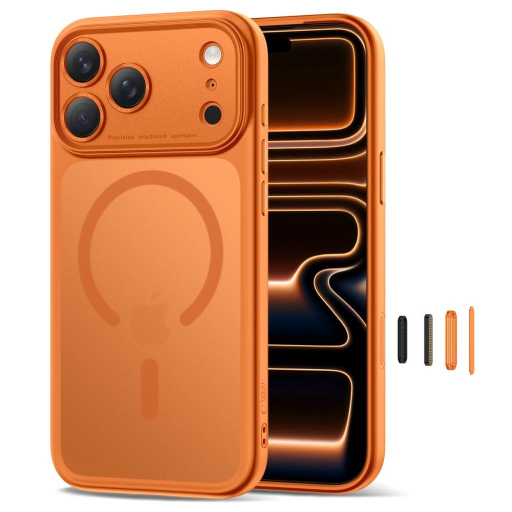 Tech-Protect Magpeak Magsafe CC Case for iPhone 17 Pro Max - Orange