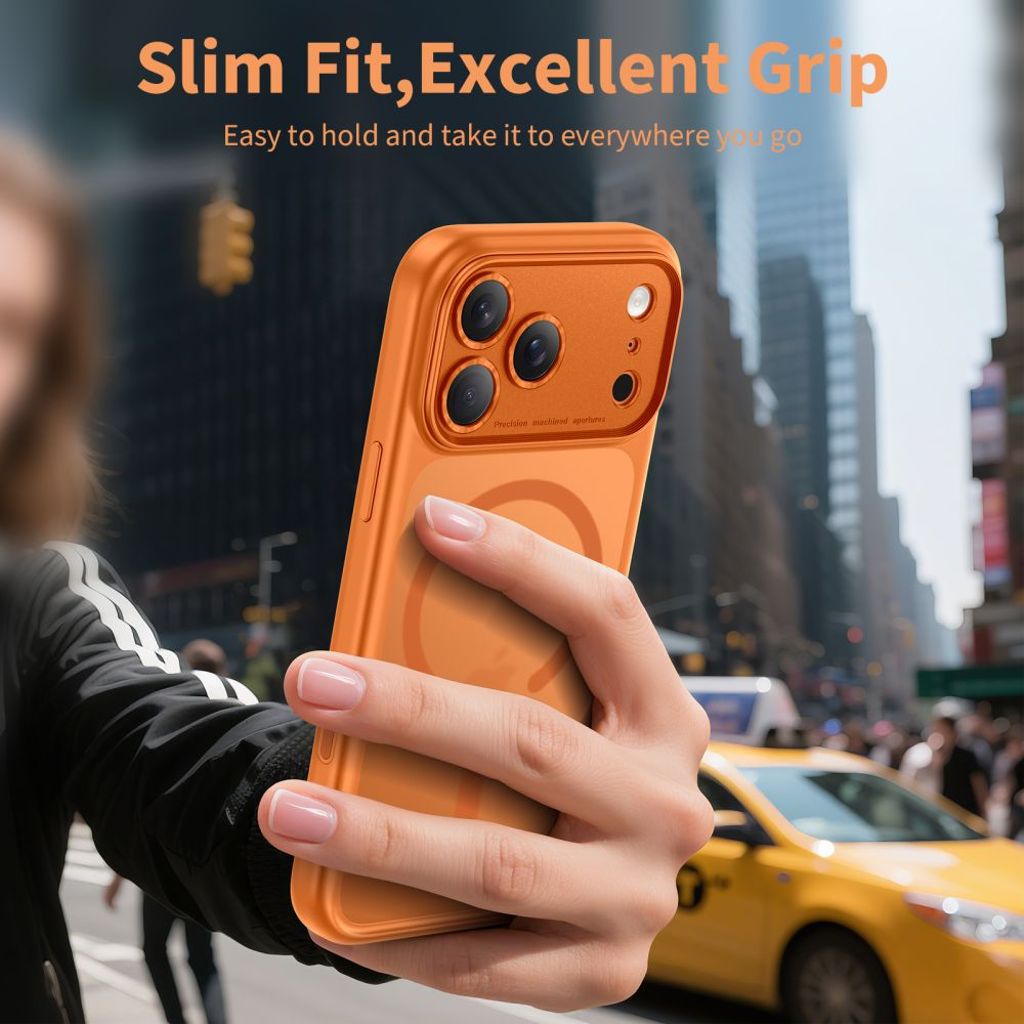 Tech-Protect Magpeak Magsafe CC Case for iPhone 17 Pro Max - Orange