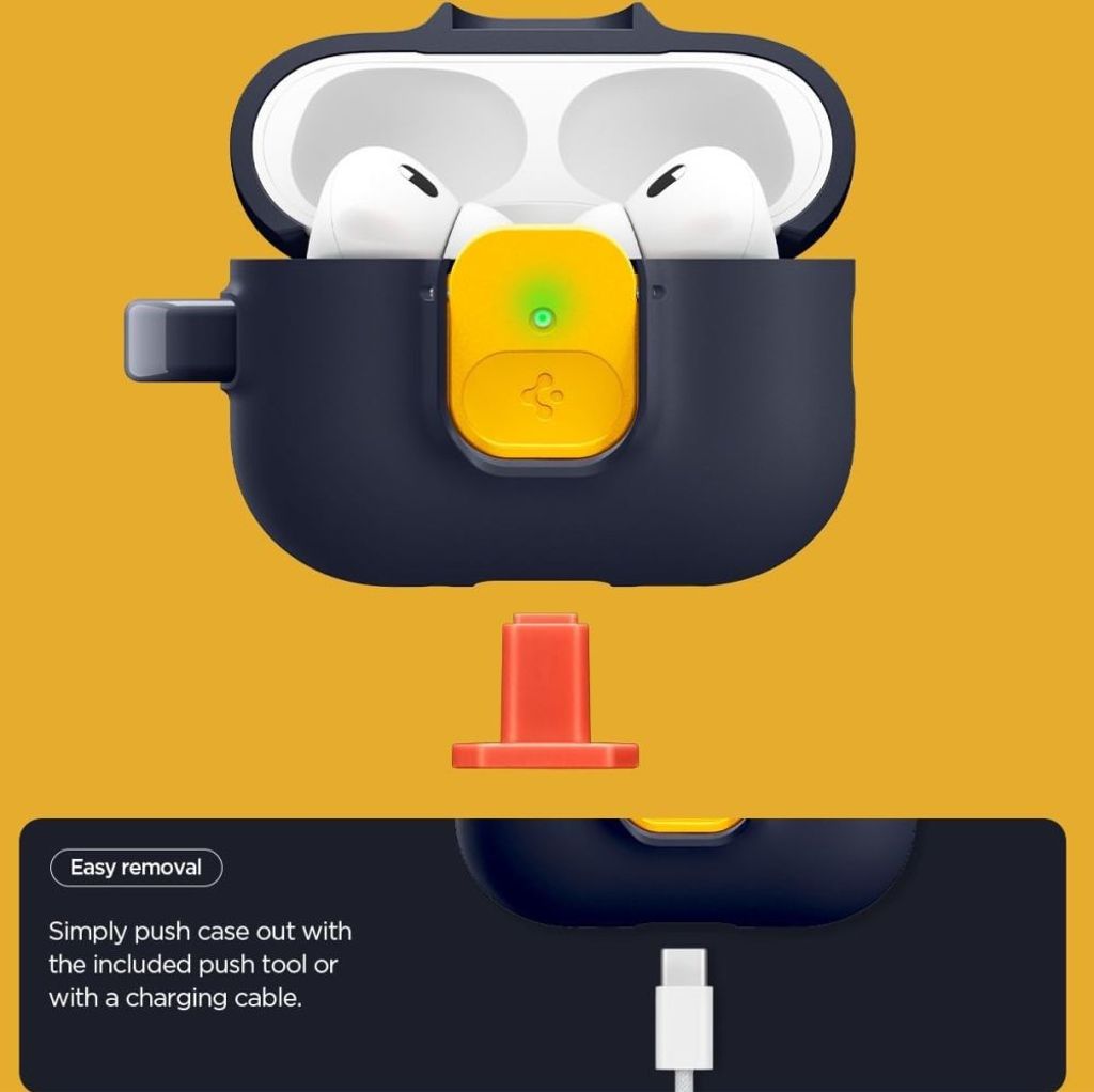 Spigen Nano Pop Skal till AirPods Pro 3 - Mörkblå/Gul