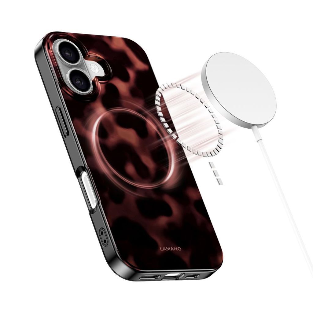 Tech-Protect Lamano MagSafe Cover til iPhone 16 - Sort/Rød