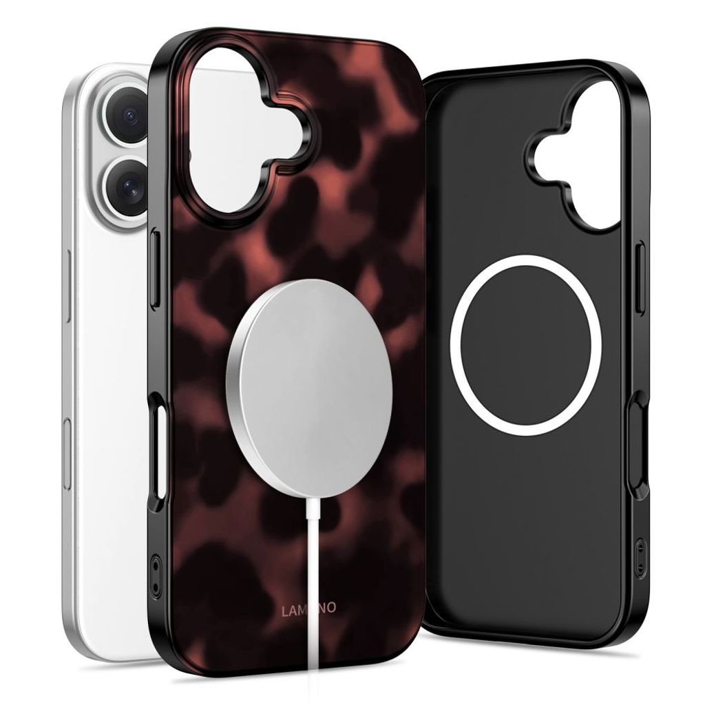 Tech-Protect Lamano MagSafe Cover til iPhone 16 - Sort/Rød