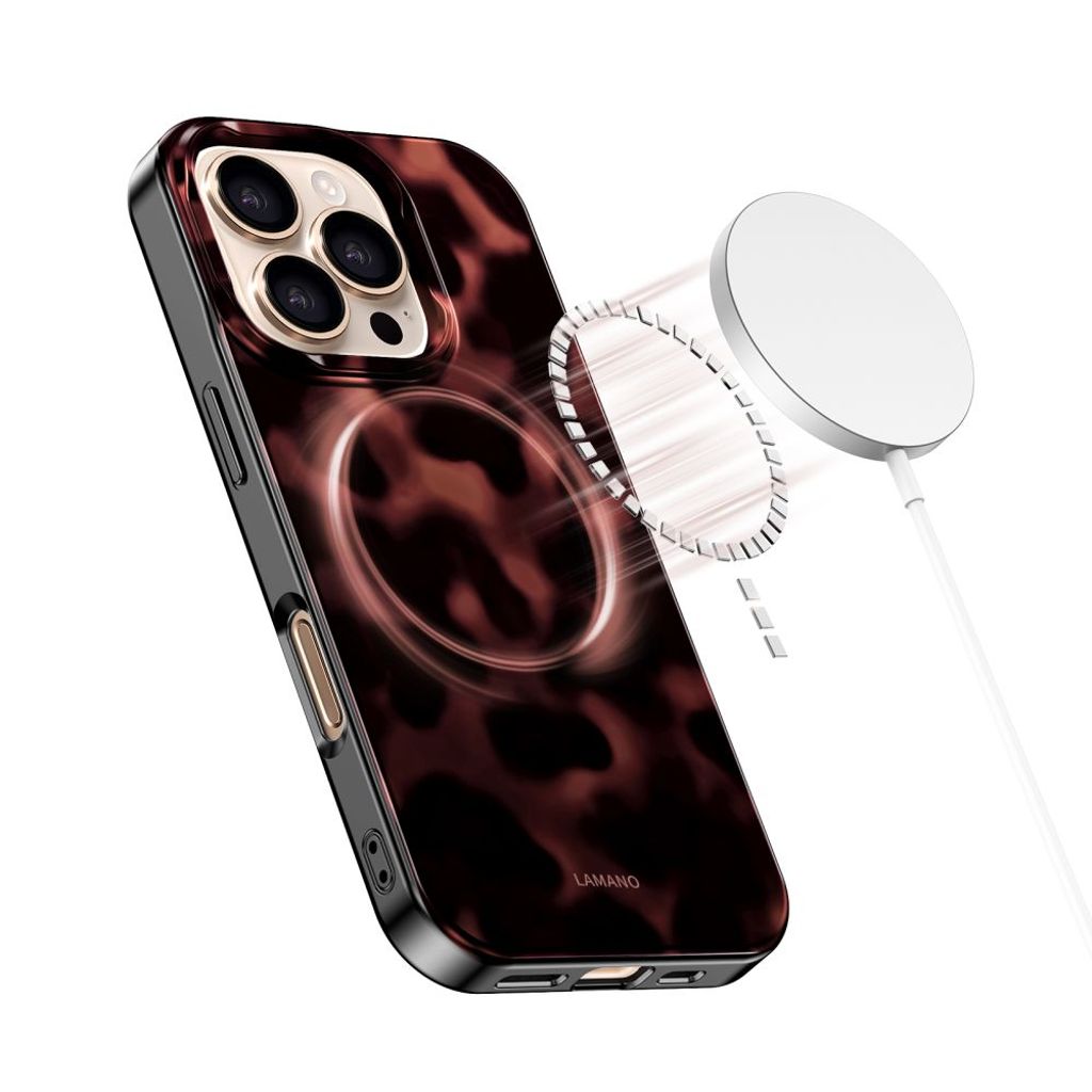 Tech-Protect Lamano MagSafe Cover til iPhone 16 Pro - Sort/Rød