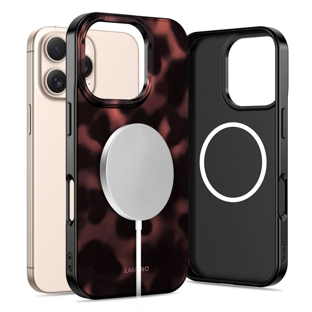 Tech-Protect Lamano MagSafe Cover til iPhone 16 Pro - Sort/Rød