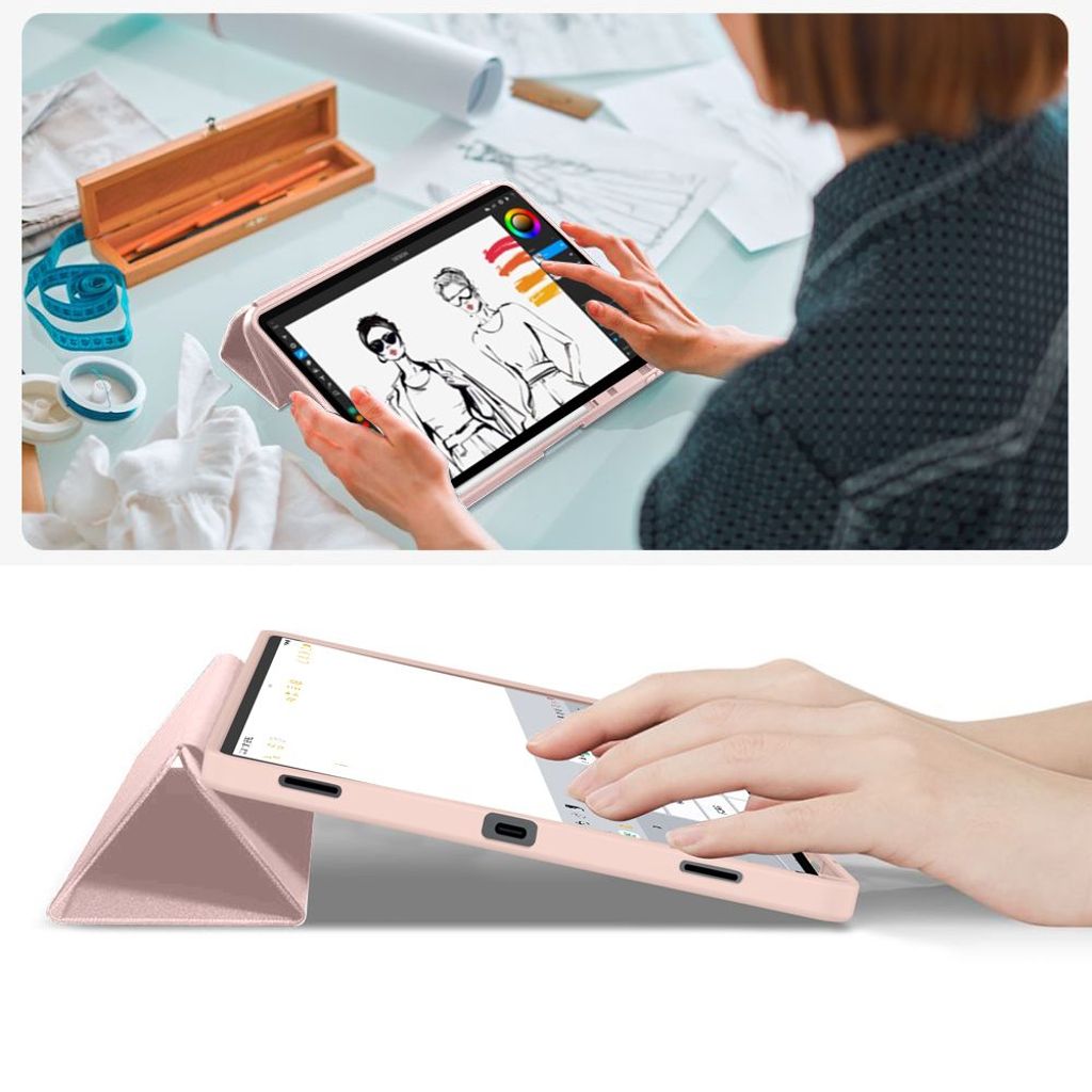 Tech-Protect SmartCase Pen Fodral till Samsung Galaxy Tab S11 11" - Rosa