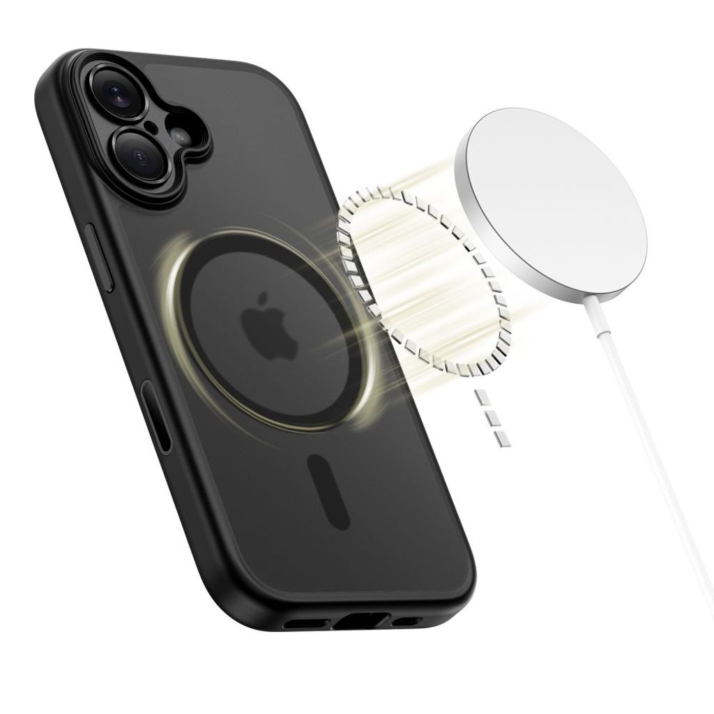 Tech-Protect MagPeak Magsafe CC Cover til iPhone 17 - Mat Sort