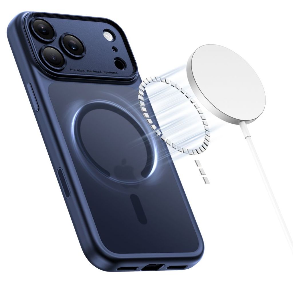 Tech-Protect Magpeak Magsafe CC Case for iPhone 17 Pro - Navy Blue