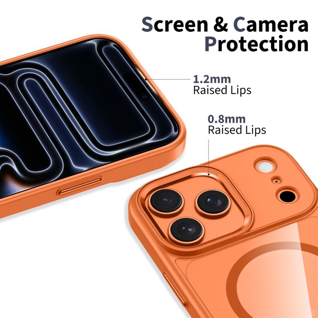 Tech-Protect MagMat MagSafe Cover til iPhone 17 Pro Max - Transparent Orange
