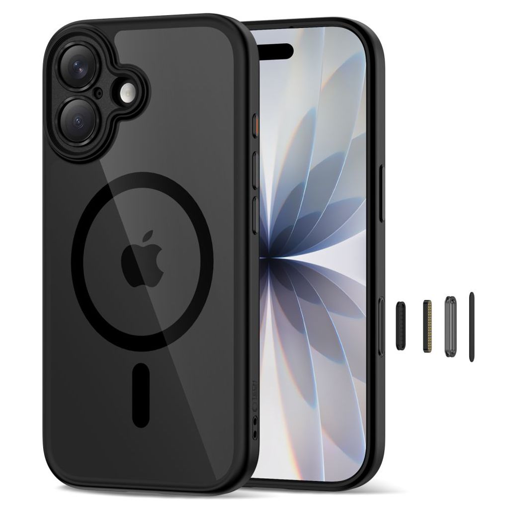 Tech-Protect MagPeak Magsafe CC Cover til iPhone 17 - Gennemsigtig sort