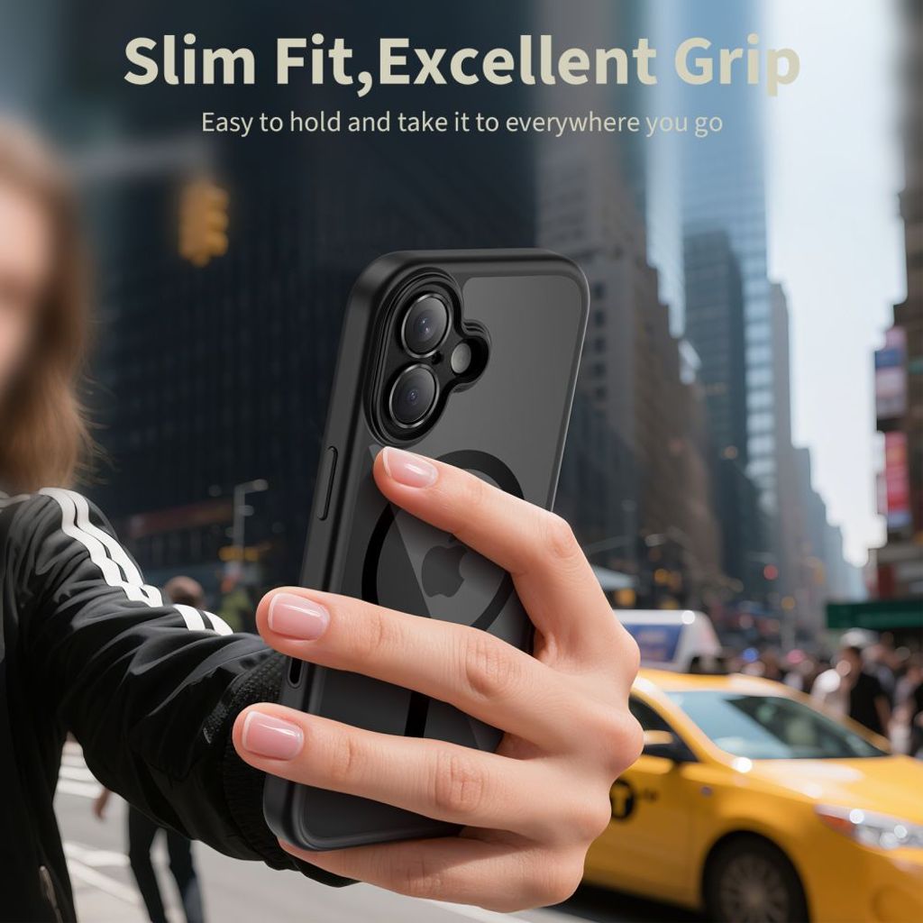 Tech-Protect MagPeak Magsafe CC Cover til iPhone 17 - Gennemsigtig sort