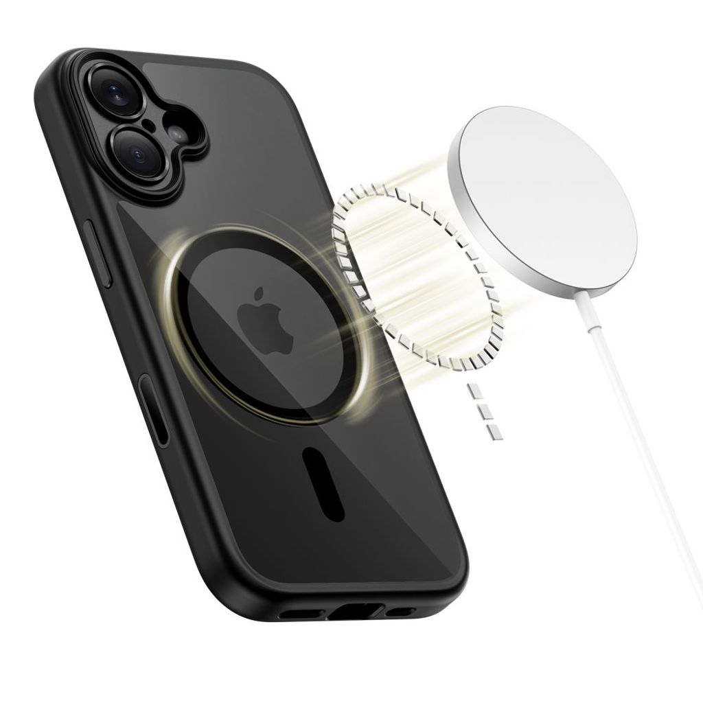 Tech-Protect MagPeak Magsafe CC Cover til iPhone 17 - Gennemsigtig sort