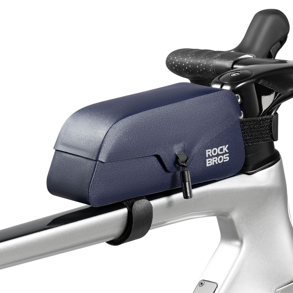 Rockbros Vattentät cykelramväska med magnetstängning, 0,9L - Blå