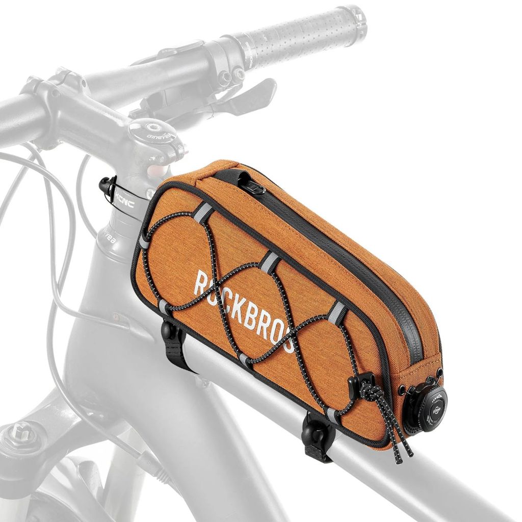 Rockbros ROAD TO SKY vattentät ramväska för cykel, 0.7L – orange