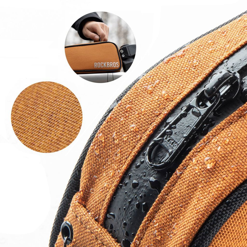 Rockbros ROAD TO SKY vattentät ramväska för cykel, 0.7L – orange