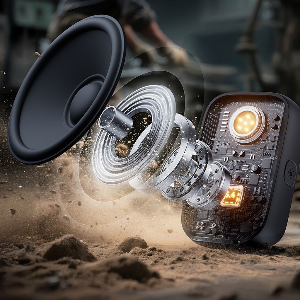 Joyroom Maya JR-MS03 kannettava Bluetooth-kaiutin taskulampulla – keltainen